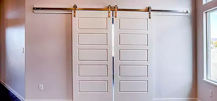 Glass Barn Door with Installation Hardware Kit Clearwater